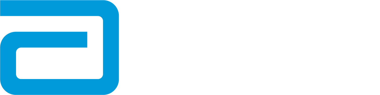 Abbott logo with white text