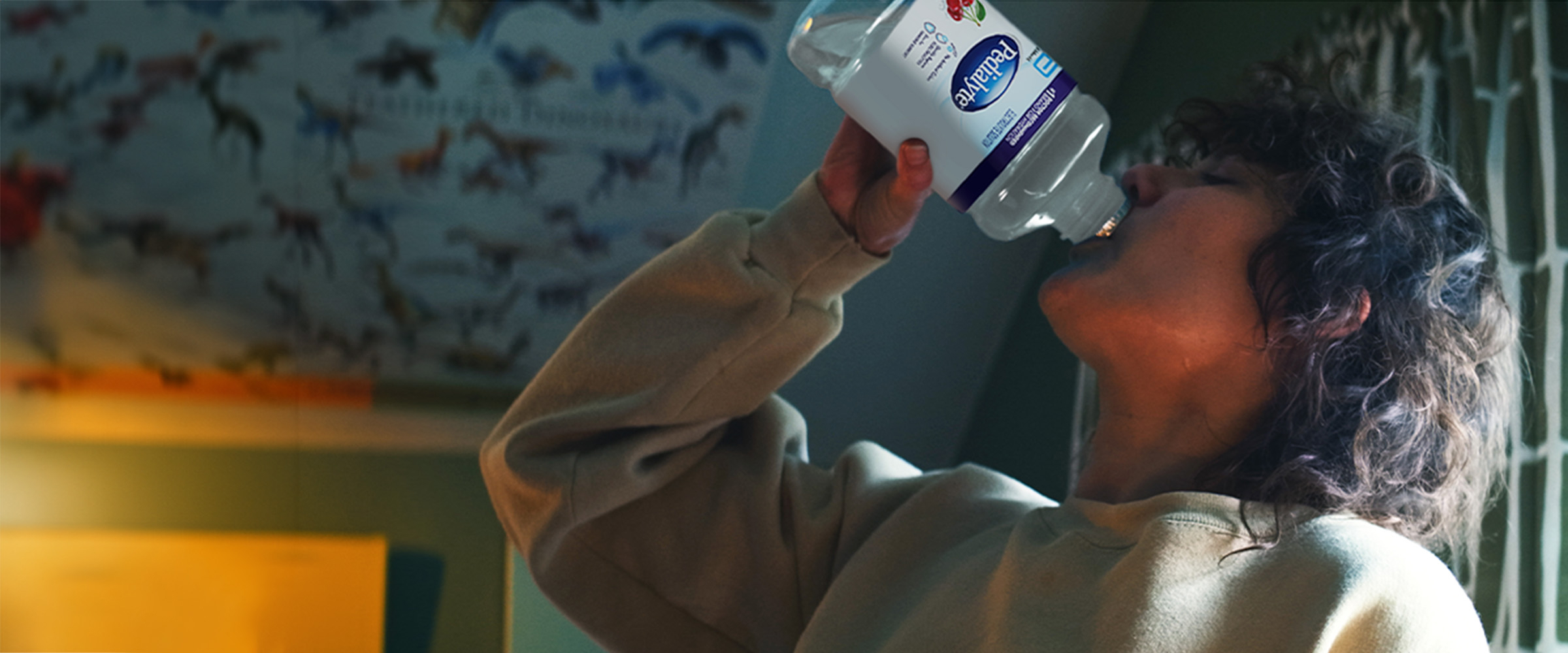 Seasonal homepage banner, hydrate with pedialyte to rapidly restore electrolytes.