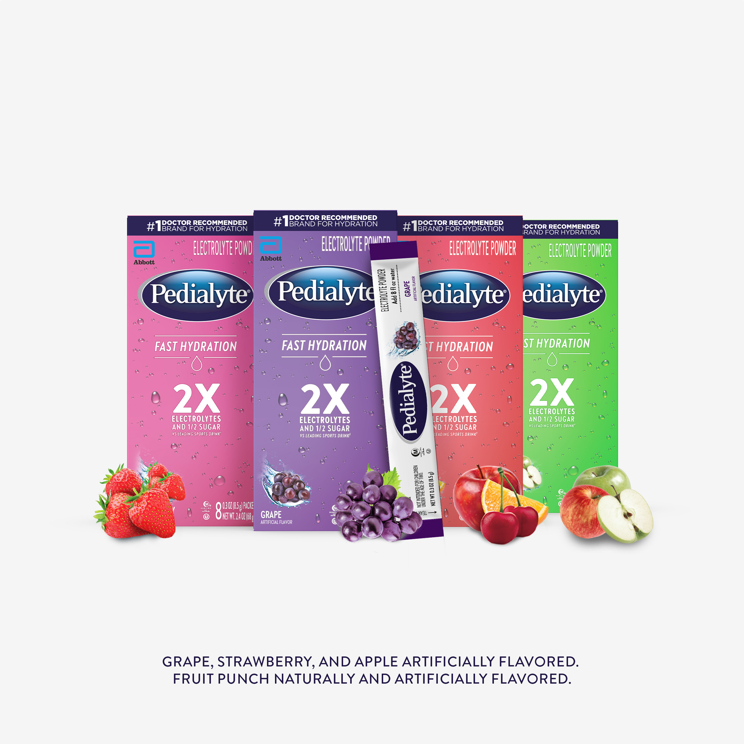 Fast Hydration Electrolyte Powder Packs in Variety