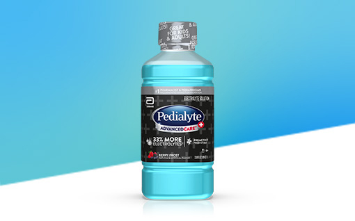 Electrolyte drinks for everyone, blue Pedialyte AdvancedCare Plus liter in Berry Frost