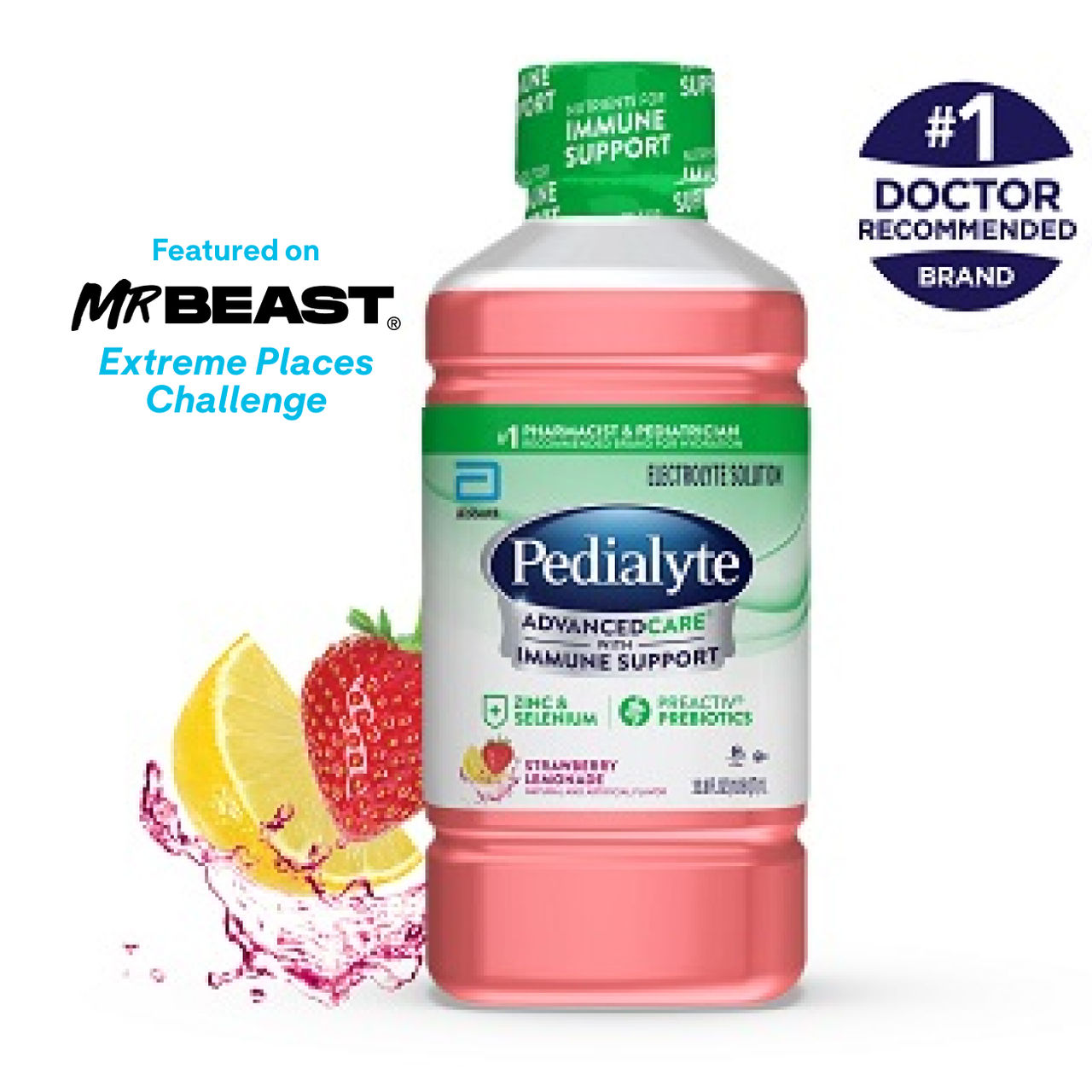 Pedialyte Advanced Care - Strawberry lemonade