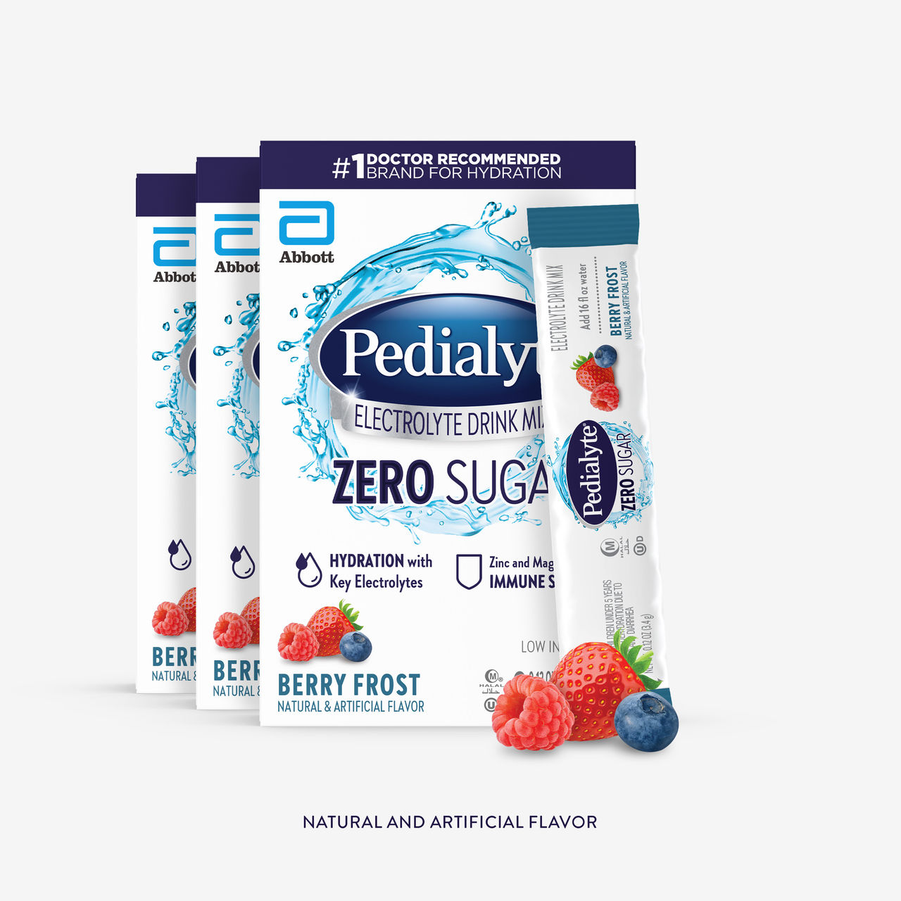 Zero Sugar Electrolyte Powder Packs in Berry Frost