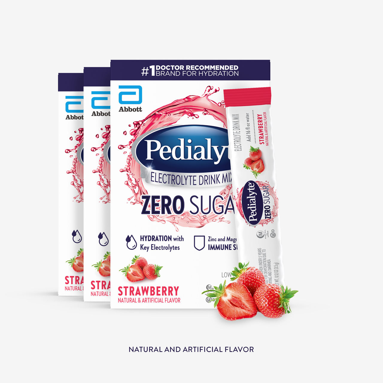 Zero Sugar Electrolyte Powder Packs in Strawberry