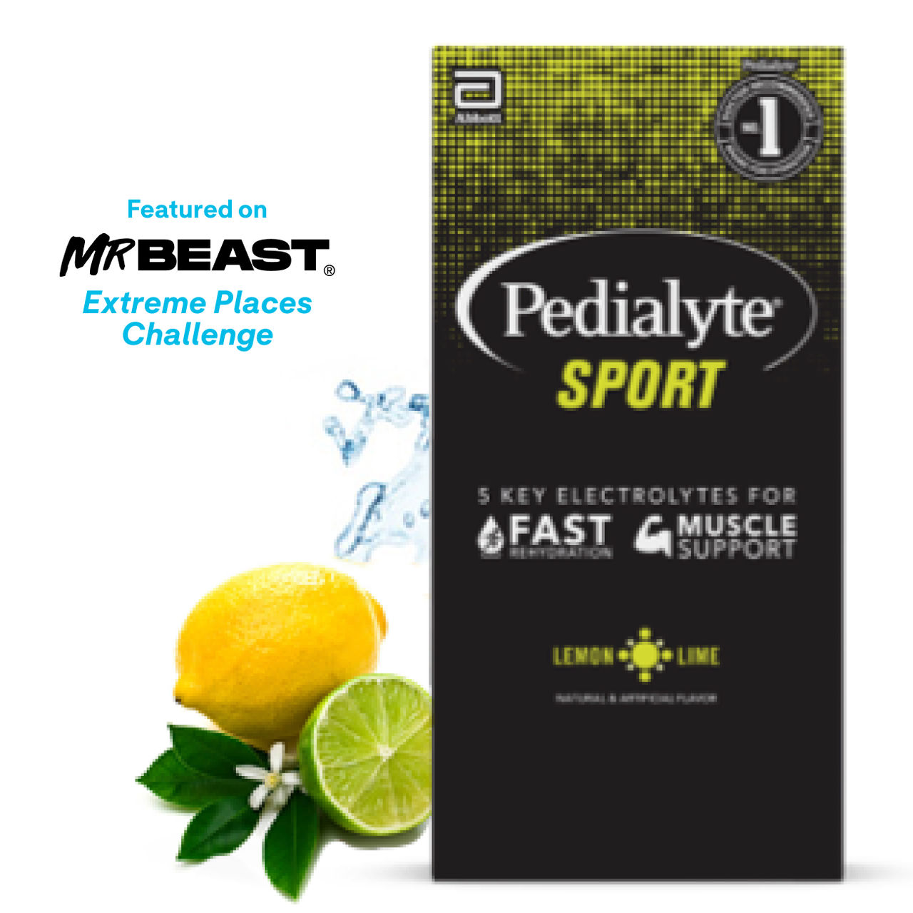 Pedilayte sport powder packs - Lemon lime
